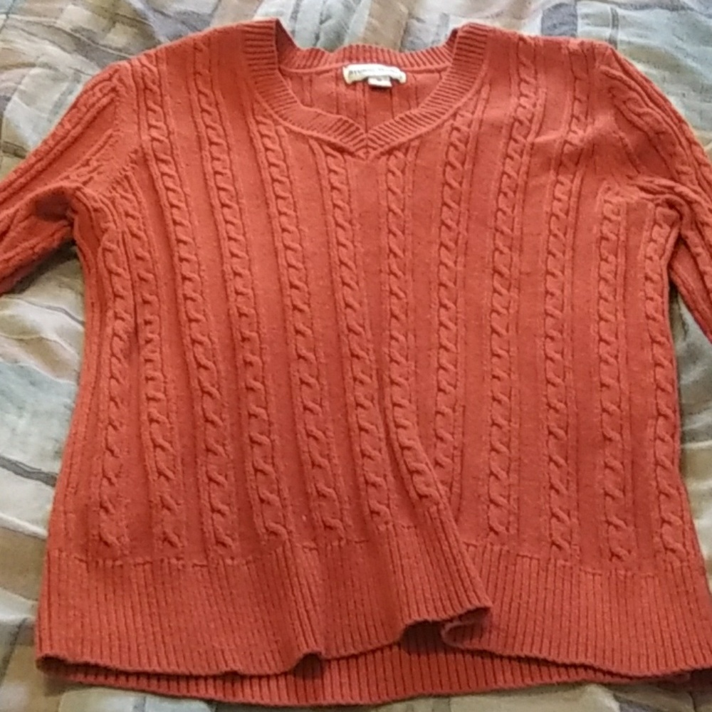 Orange v neck sweater